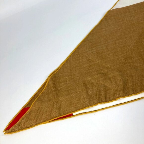 HERMES Triangle Geant ""Bar-d'Opstacle"" Large Shawl Stole/Shawl Triangle Scarf - Picture 4 of 14